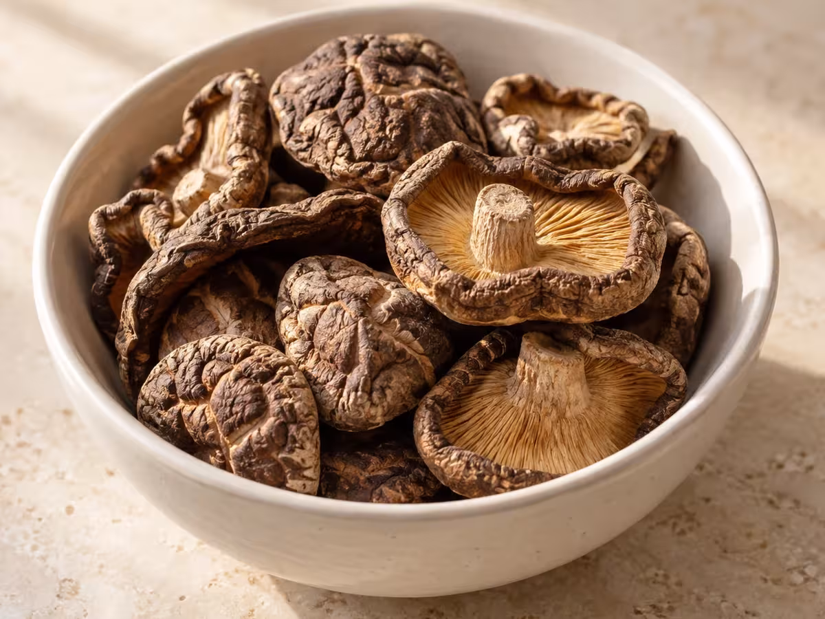 Setas shiitake secas