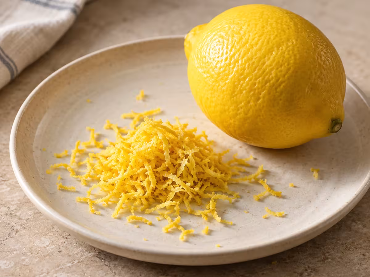 Ralladura de limón como ingrediente de cocina