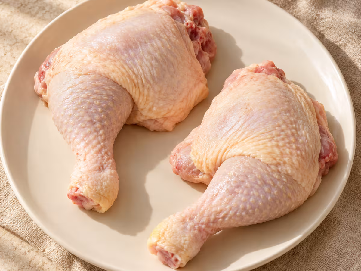 Chicken leg quarters for cooking