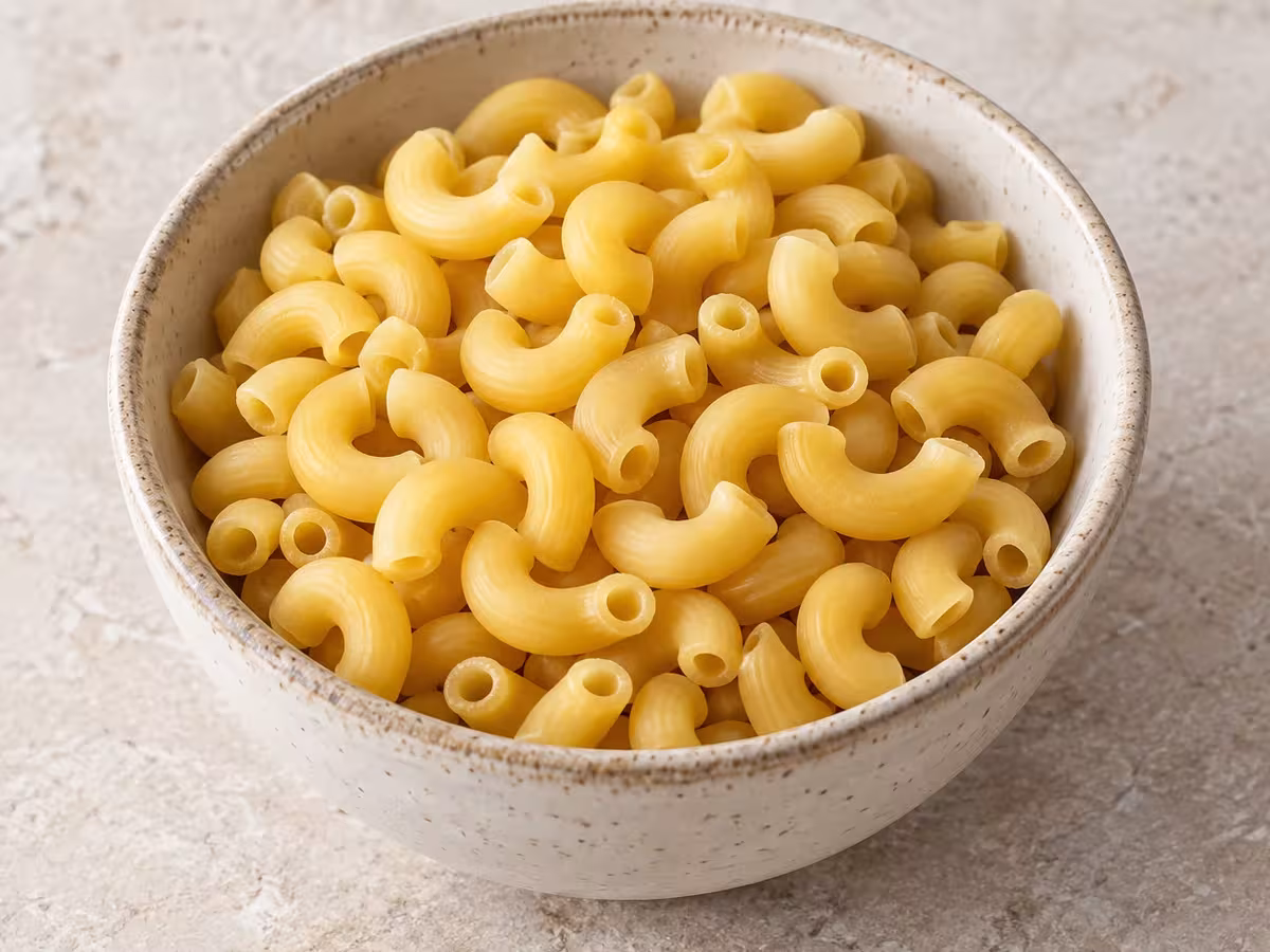 Elbow pasta, ingredient detail