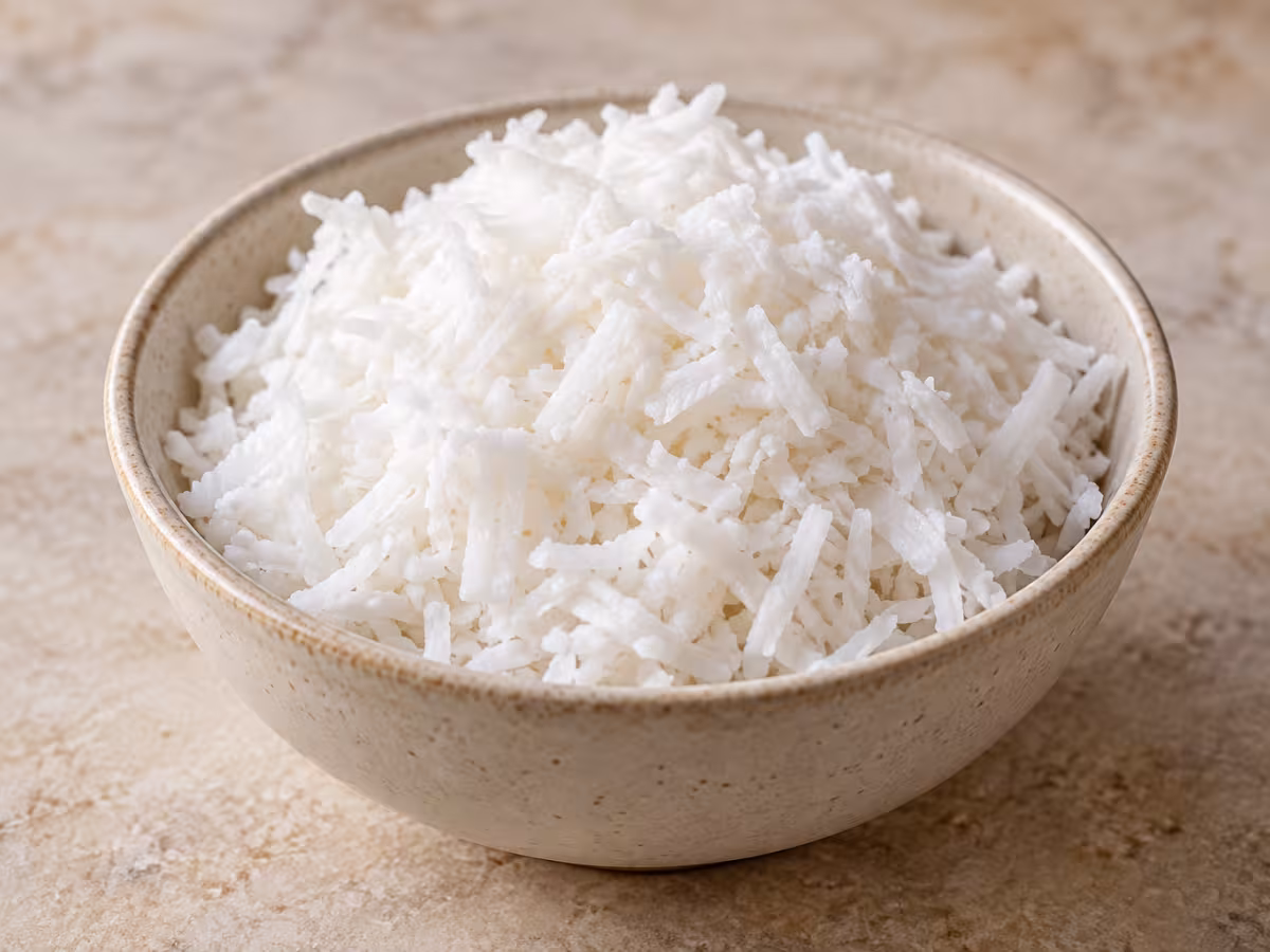 Coco rallado azucarado como ingrediente
