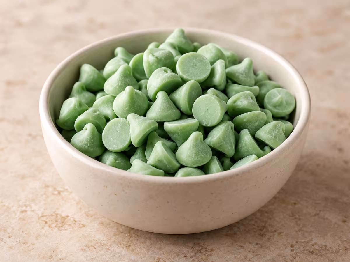 Pepitas de repostería de menta como ingrediente