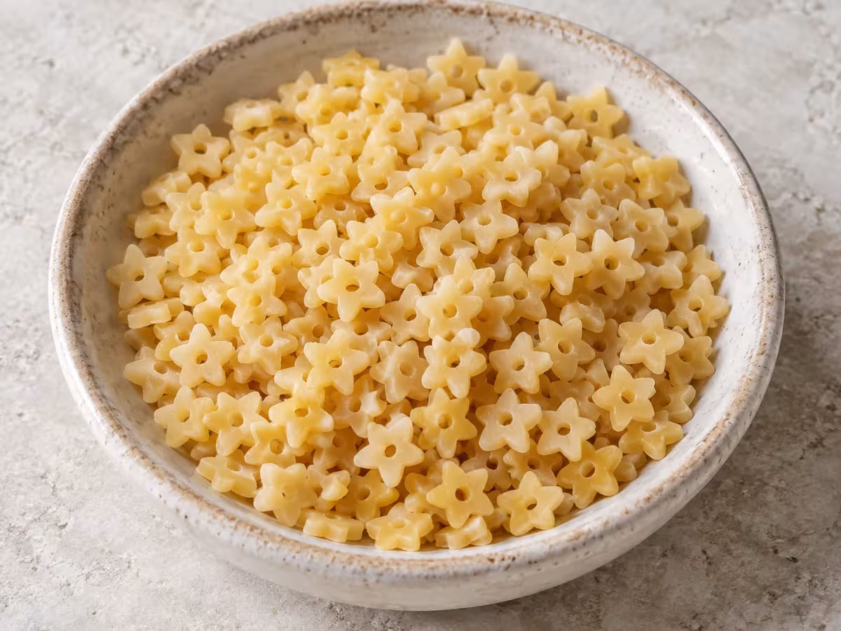 Star pasta, ingredient detail