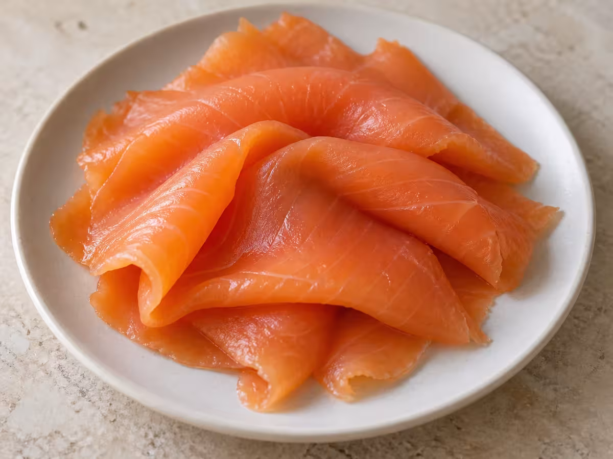 Salm&oacute;n ahumado presentado como ingrediente