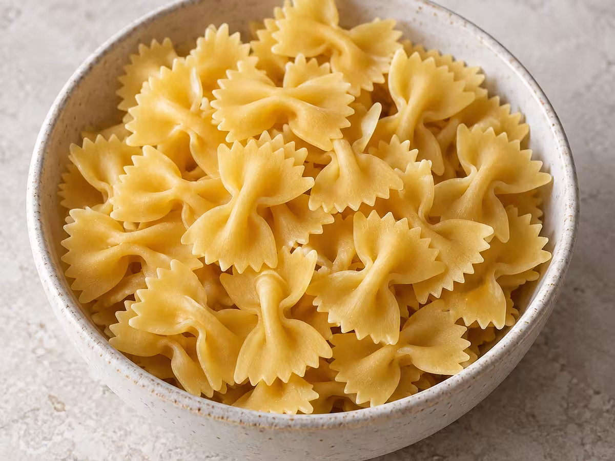Lacitos de pasta, detalle del ingrediente