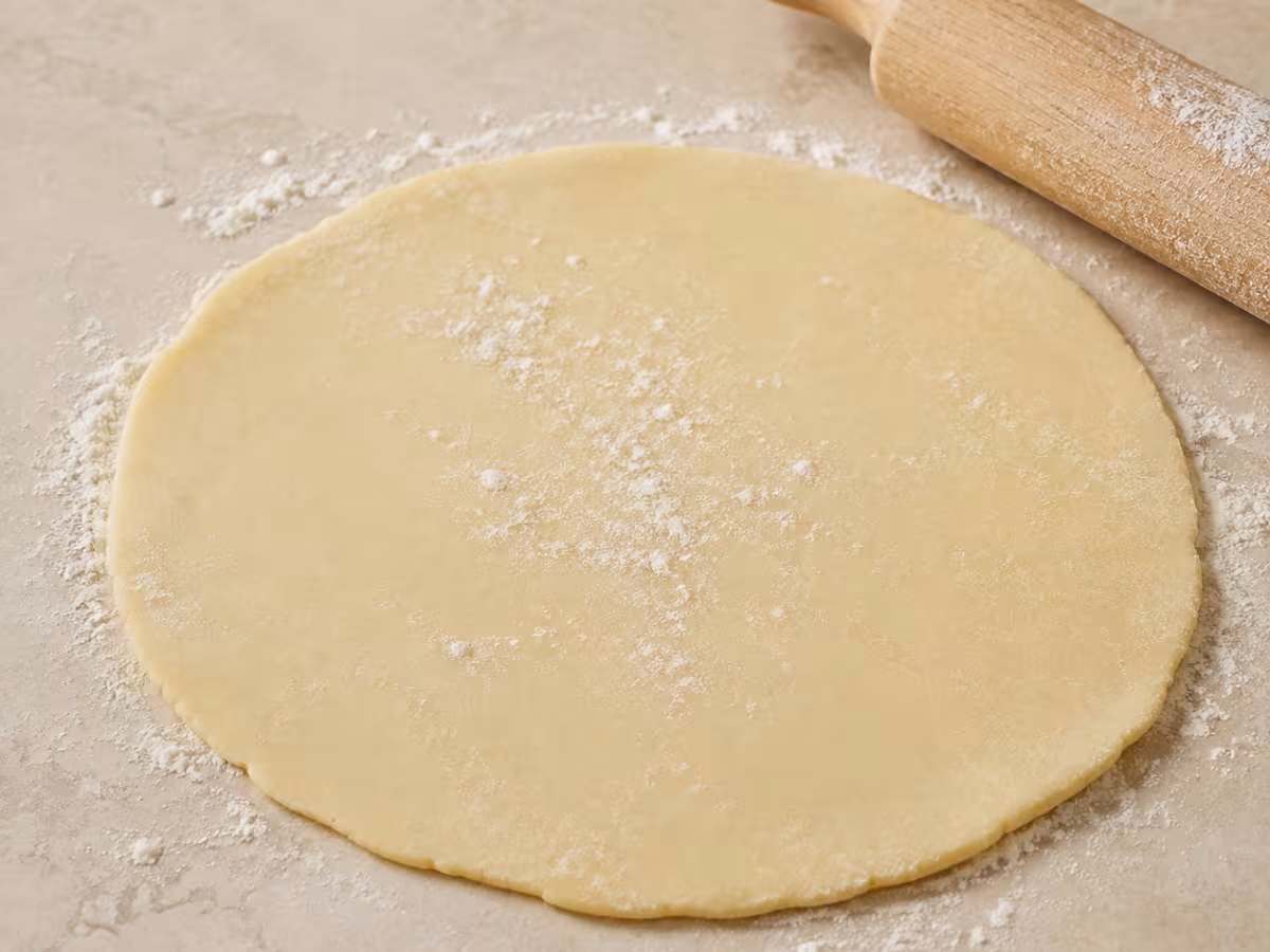 Masa friable elaborada con harina y grasa para tartas dulces o saladas.