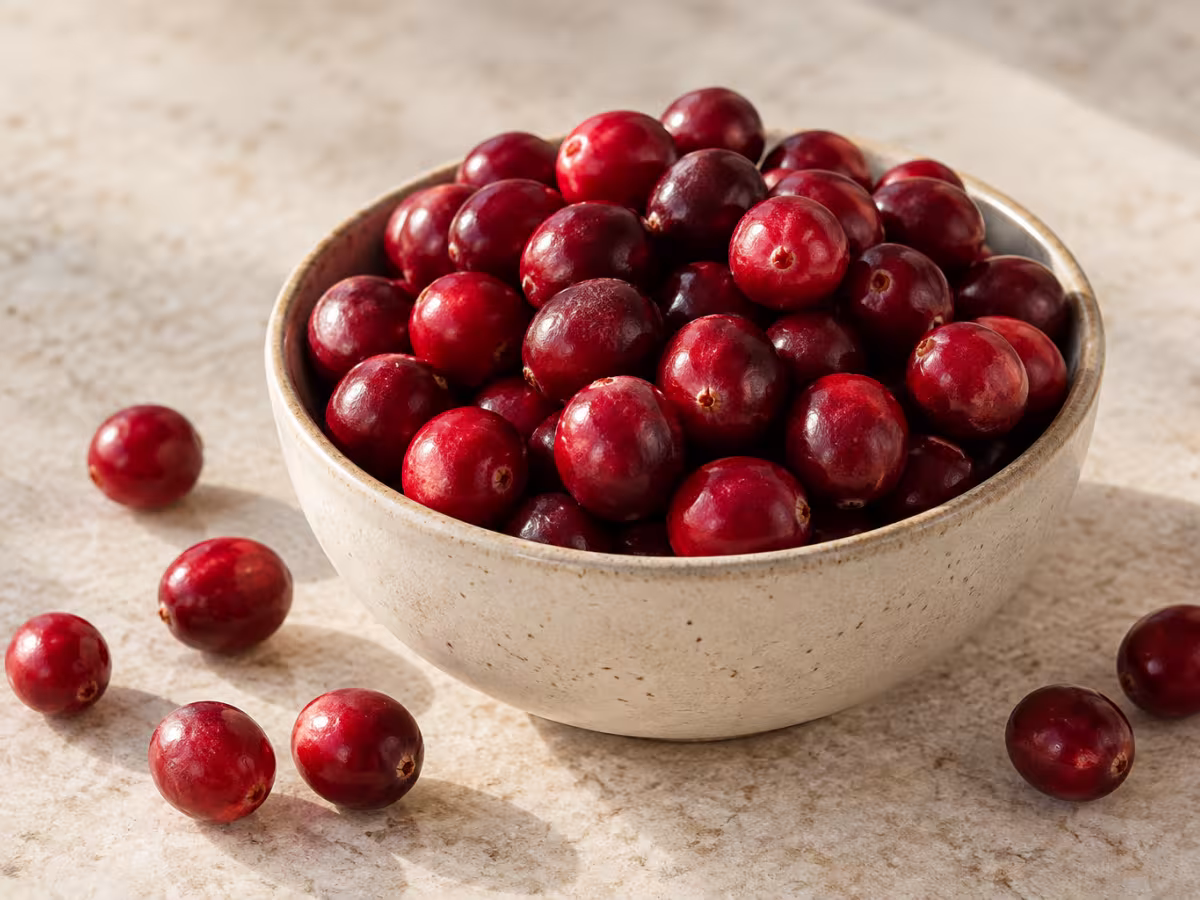 Arándanos rojos frescos para cocinar