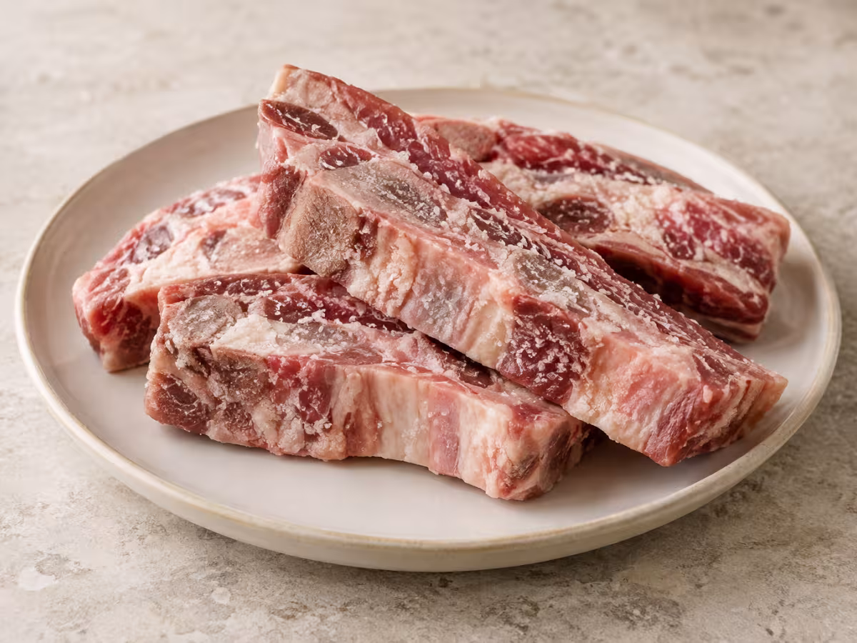 Costilla de cerdo salada para cocinar