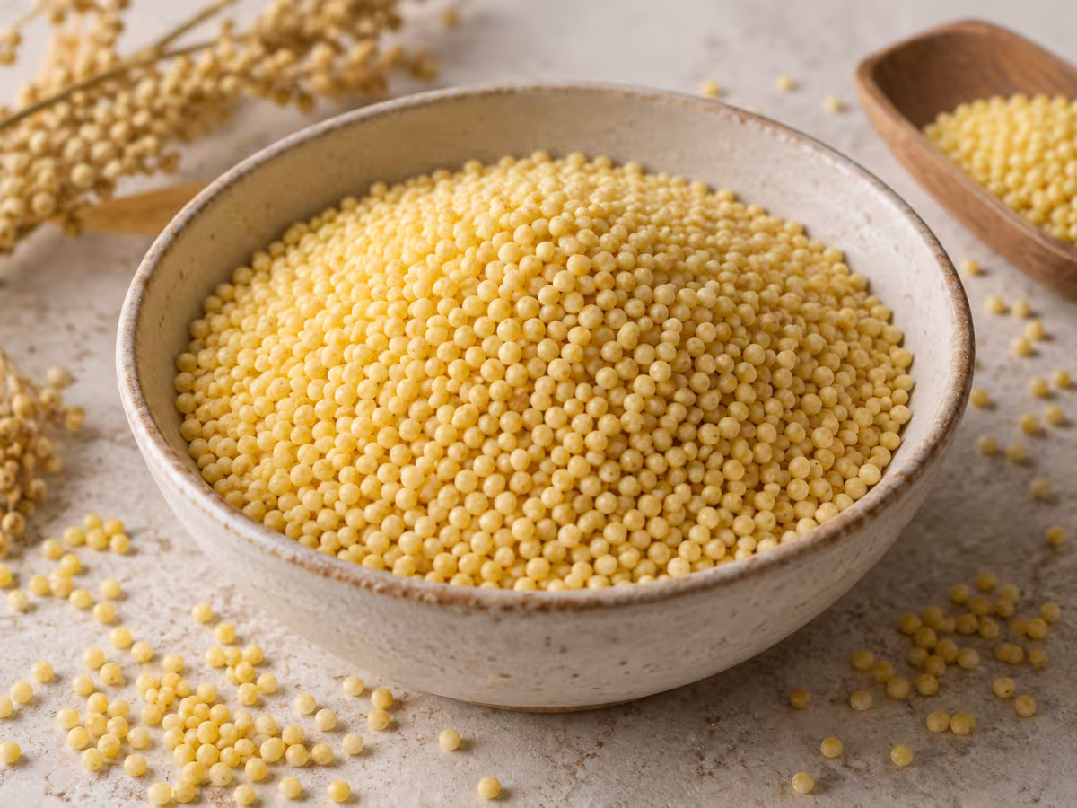 Millet on a kitchen surface, before use