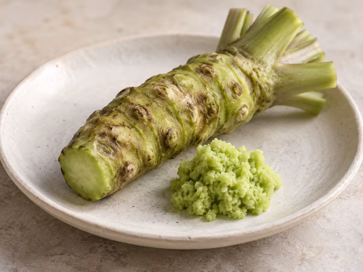 Wasabi sobre una superficie de cocina, sin envase