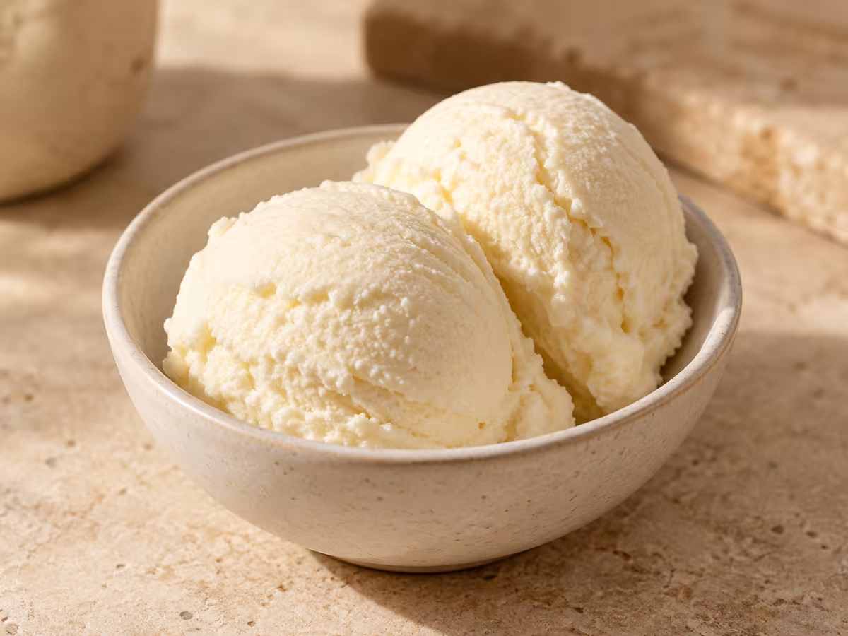 Helado de queso como ingrediente