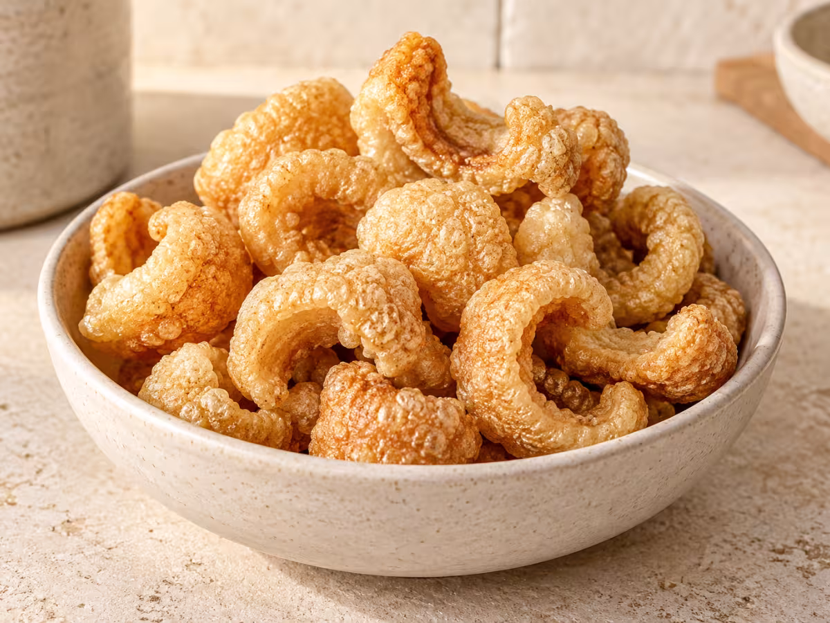 Cortezas de cerdo fritas como ingrediente