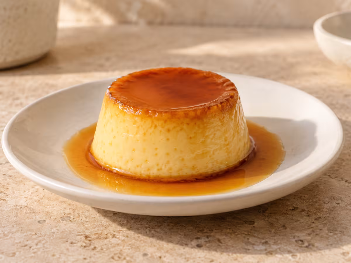 Egg flan as a cooking ingredient