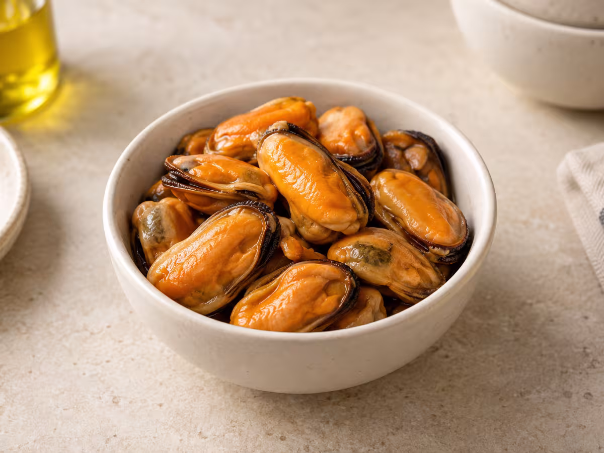 Mejillones cocidos como ingrediente