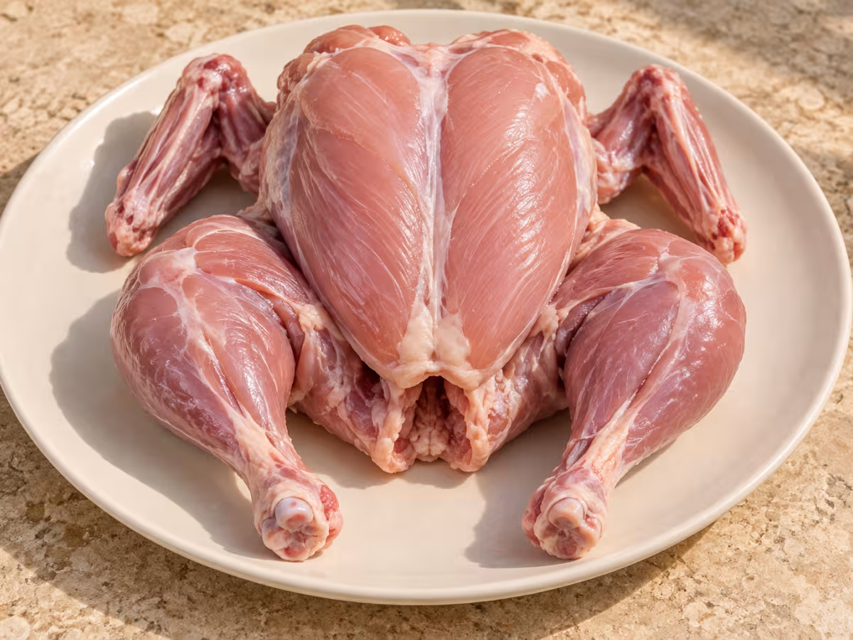 Pollo entero sin piel como ingrediente