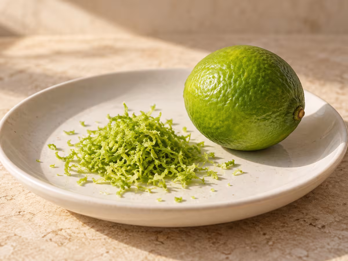 Ralladura de lima como ingrediente