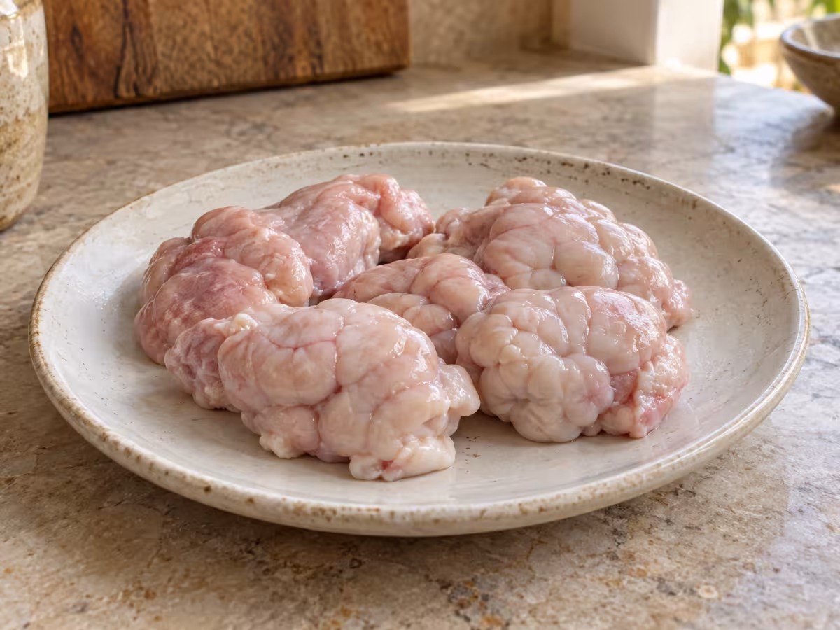 Mollejas de cordero como ingrediente