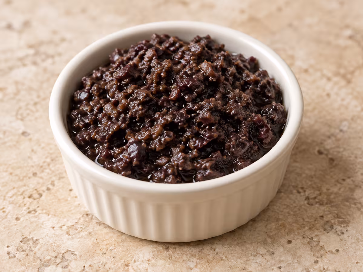 Tapenade de aceitunas negras como ingrediente