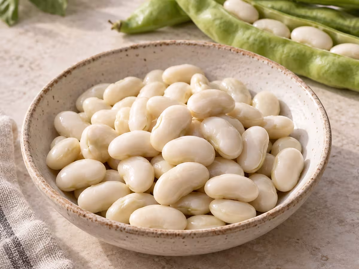 Fresh white beans, ingredient detail