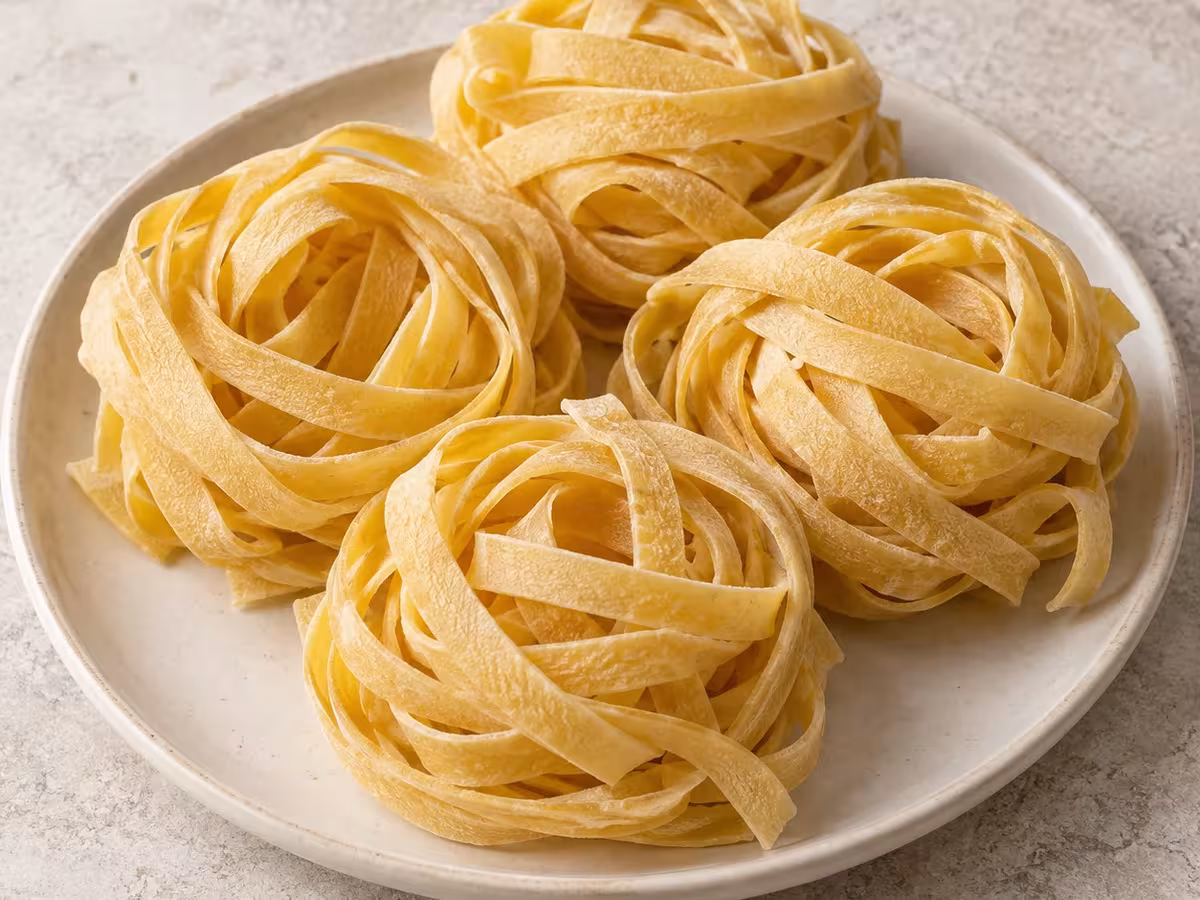 Tallarines, detalle del ingrediente