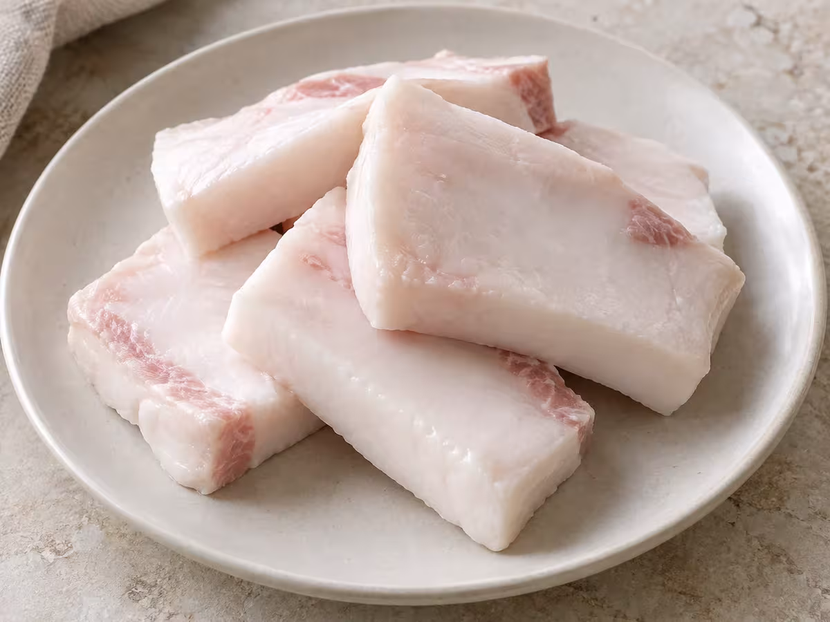 Pork fatback, ingredient detail