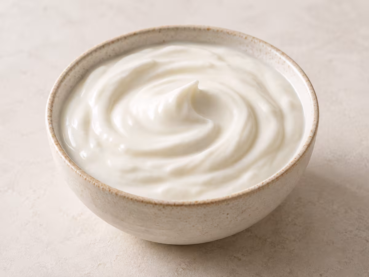 Plain soya yoghurt as a cooking ingredient