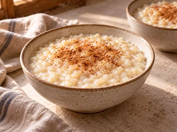 Arroz con leche y c&iacute;tricos en Thermomix, plato terminado