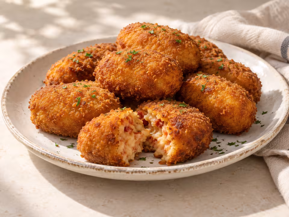 Txistorra sausage croquettes ready to serve