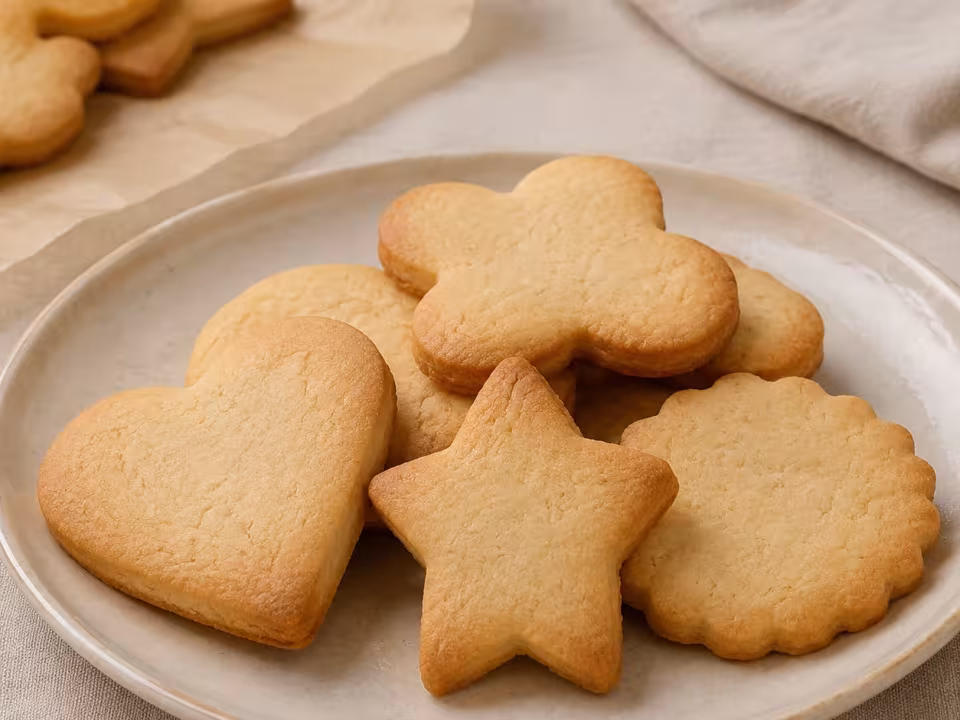 Galletas de mantequilla presentado con un acabado casero y natural