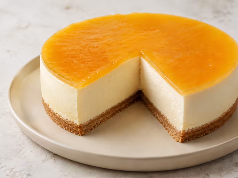 No-bake peach cheesecake