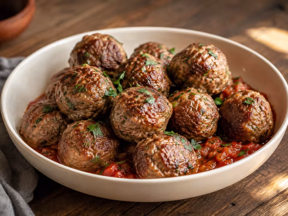 Juicy air-fryer meatballs with a natural home-style presentation