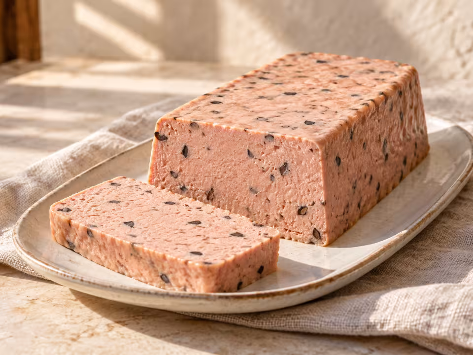 Mousse de jam&oacute;n y salm&oacute;n ahumado en Thermomix, plato terminado