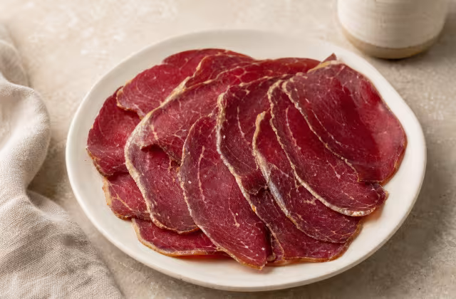 Cured beef as an ingredient