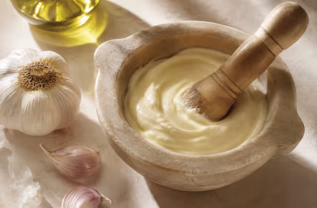 A creamy, punchy emulsion of garlic and oil.