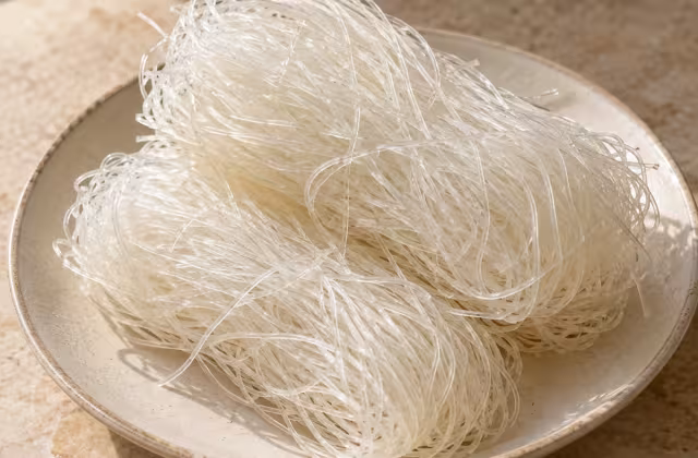 Fideos de cristal de judía mungo como ingrediente de cocina