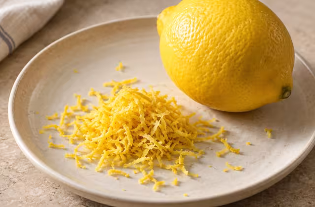 Ralladura de limón como ingrediente de cocina
