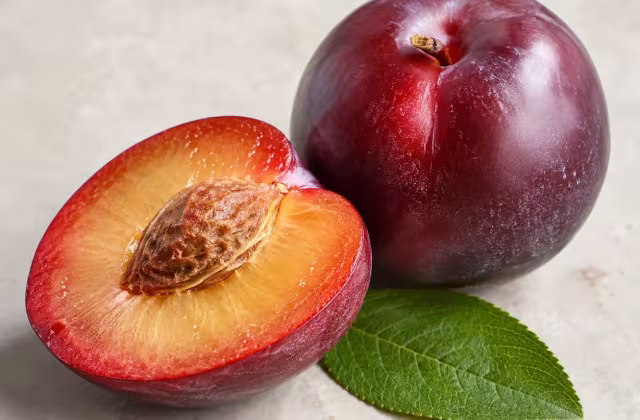 Fruta de hueso de pulpa jugosa y equilibrio entre dulzor y acidez.