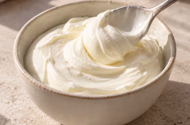 Crème fraîche presentado como ingrediente