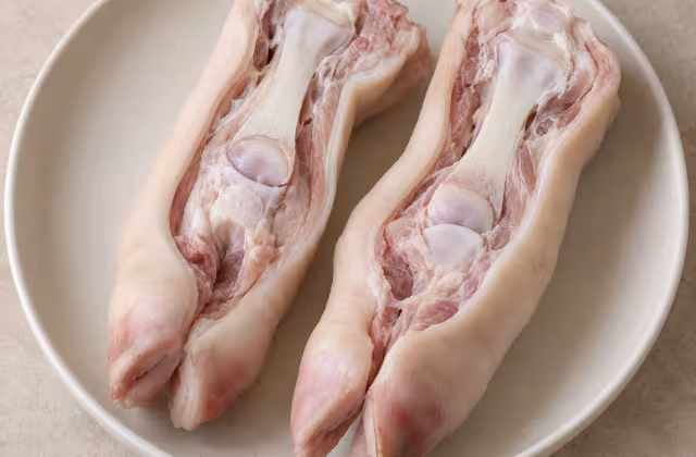 Manitas de cerdo, detalle del ingrediente
