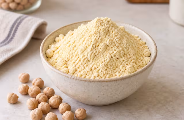 Chickpea flour, ingredient before cooking