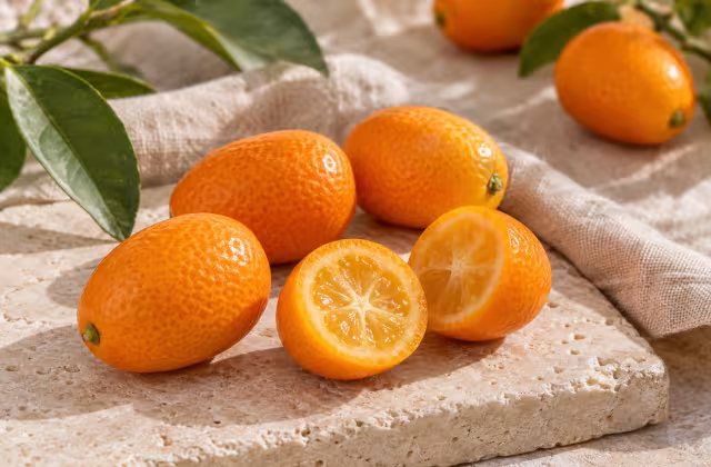 Kumquat en una presentación natural