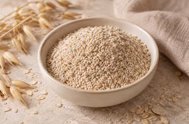 Salvado de avena en una presentación natural