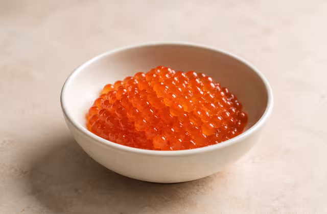 Small roe with a briny flavour and delicate pop.