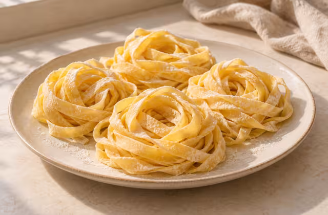 Fresh tagliatelle for cooking