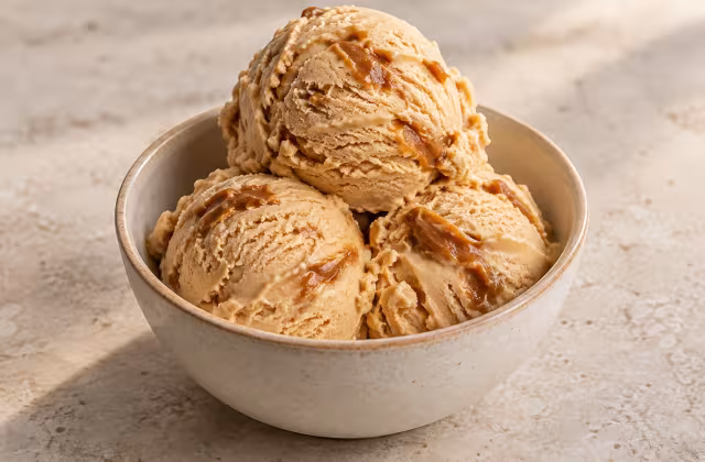 Helado de dulce de leche para cocinar