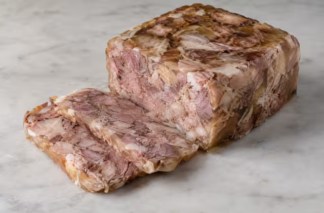 Pork head terrine as a cooking ingredient