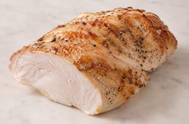 Cooked turkey breast as a cooking ingredient