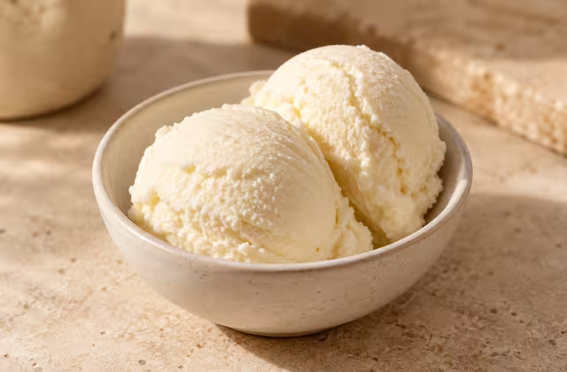 Helado de queso como ingrediente