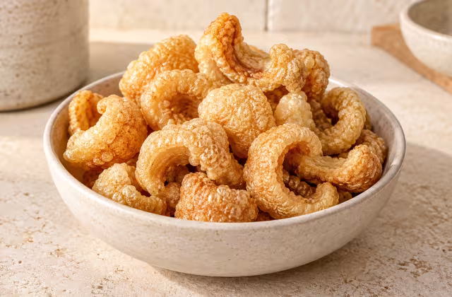 Cortezas de cerdo fritas como ingrediente