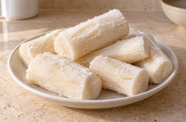 Yuca pelada congelada como ingrediente